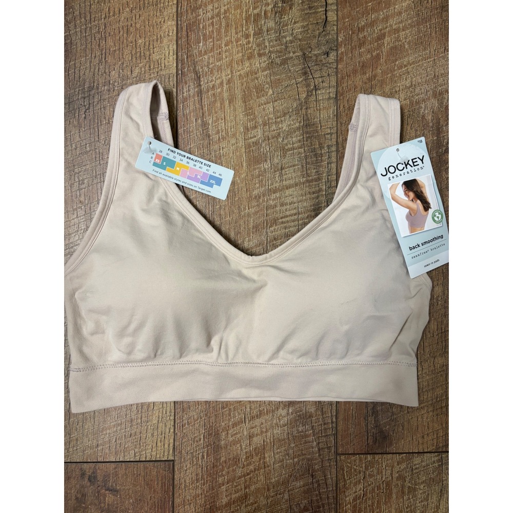 Jockey Generation Large Seamfree Bralette Womens Beige back smoothing